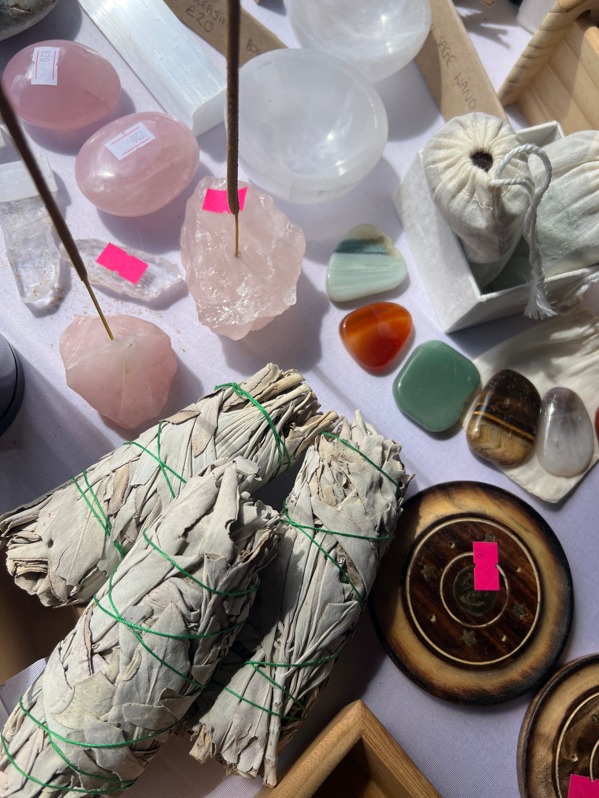 Harmonize your soul market set up ethical wellness centre and crystal shop gift store