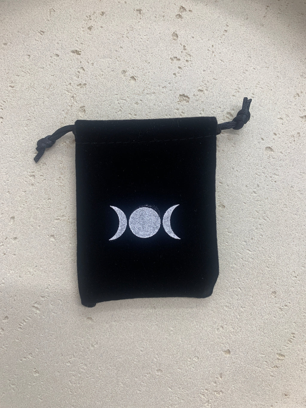 Black moon velvet pouch