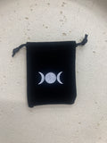 Black moon velvet pouch