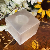 Selenite polished cube