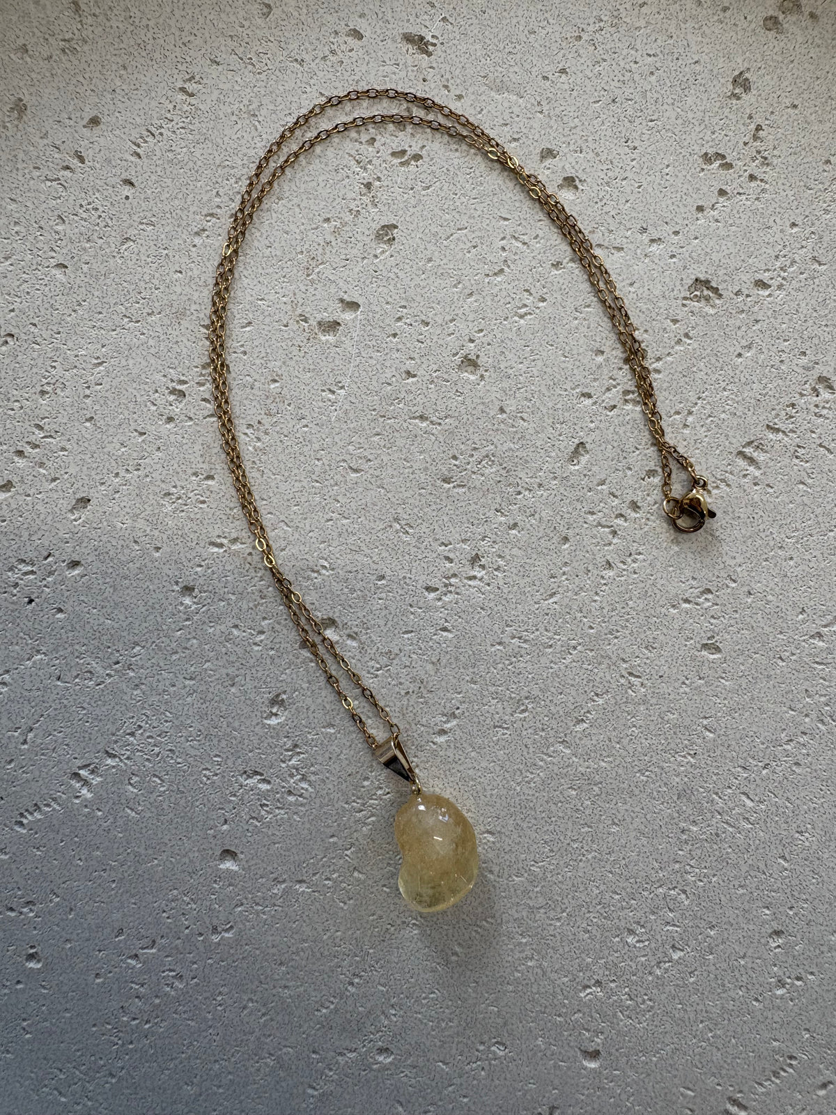 Gold citrine necklace