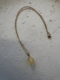 Gold citrine necklace