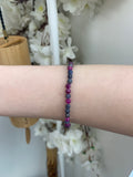 Ruby and sapphire facet bracelet
