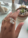 Clear quart adjustable ring