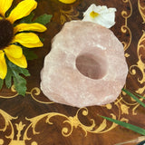 Rose quartz tea light