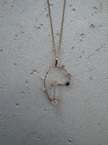 Gold crystal point energy necklace