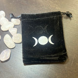 Black moon velvet pouch