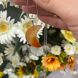 Carnelian moon necklace