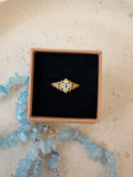 Blue topaz ring