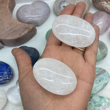Clear quartz palmstone