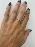 Silver micro diamanté ring