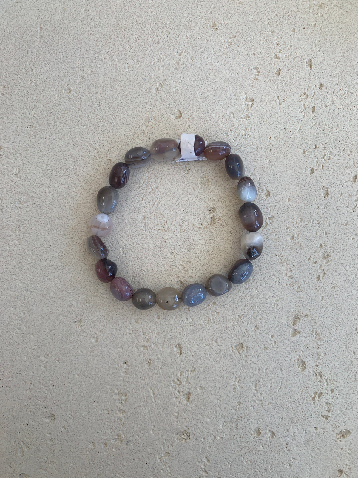 Botswana agate tumblestone bracelet
