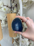 Blue agate end incense holder