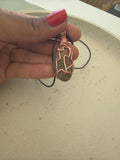 Unakite hand wrapped necklace