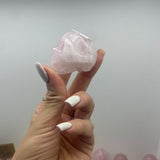 Rose quartz skull