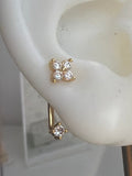Marquise cluster ear jacket studs
