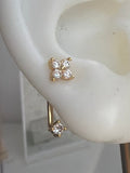 Marquise cluster ear jacket studs