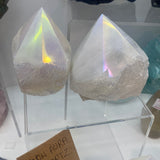Snow Aura Quartz point M