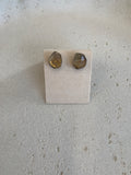 Raw citrine handmade sterling silver studs