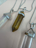 Crystal point necklaces