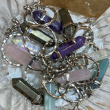 Pendulum crystal keyring