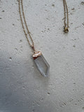 Clear quartz point necklace