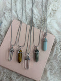 Crystal point necklaces