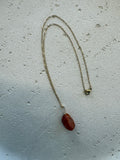Gold carnelian necklace