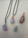 Amethyst hand wrapped necklace