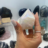 Snow Aura Quartz point M