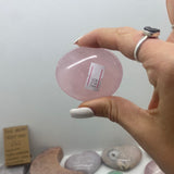 Rose quartz palmstone