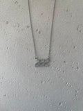 222 Crystal paved Angel number necklace