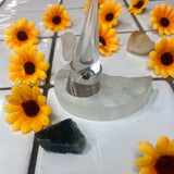 garnet crown small silver ring
