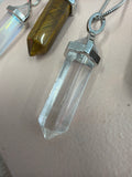 Crystal point necklaces