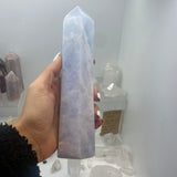 Blue calcite point