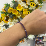 Amethyst facet bracelet