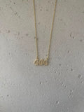 444 Crystal paved Angel number necklace