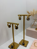 Tiger eye hoops