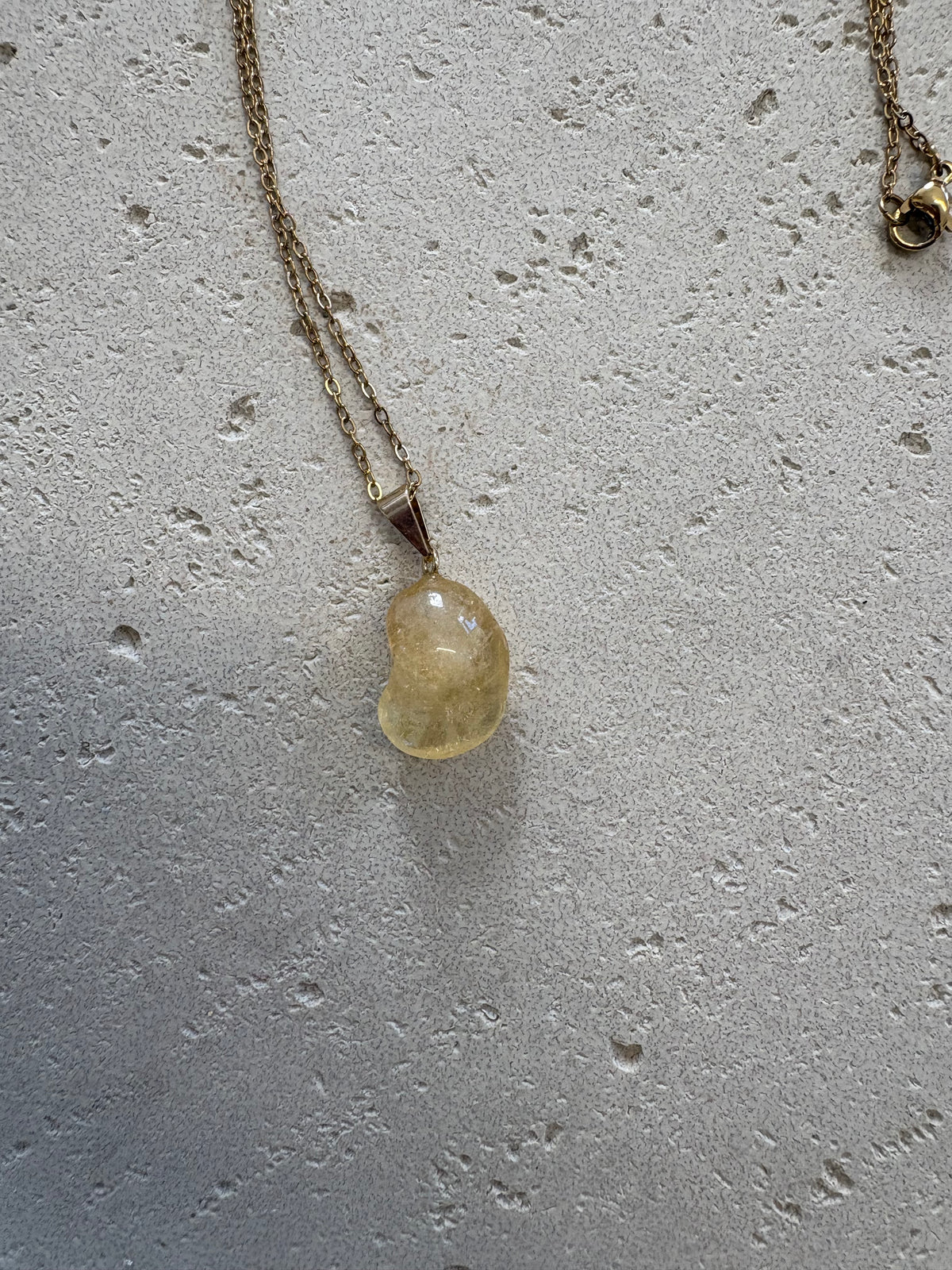 Gold citrine necklace