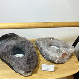 Amethyst druze tea light