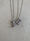 Silver initial necklace