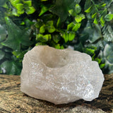 Clear quartz cluster holder