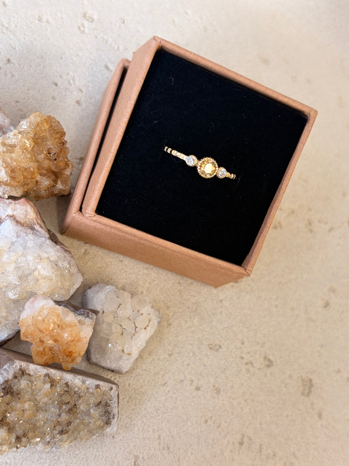 Citrine sunlight ring