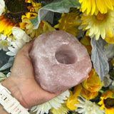 Rose quartz tea light