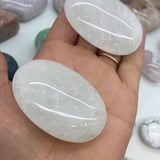 Clear quartz palmstone