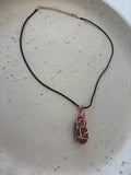 Unakite hand wrapped necklace