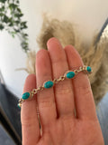Sterling Silver Turquoise Beaded Bracelet