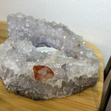 Amethyst druze tea light