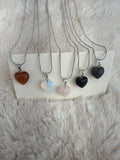 Crystal heart necklaces