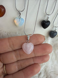 Crystal heart necklaces